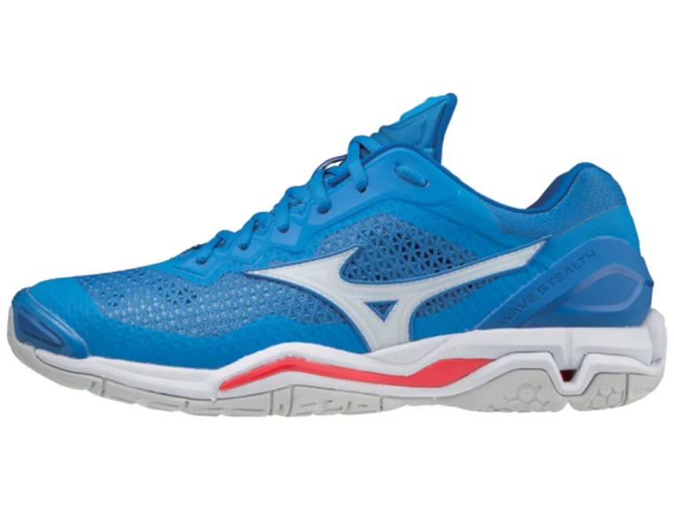 MIZUNO Wave Stealth V FrenchBlue / White / Ignition Red