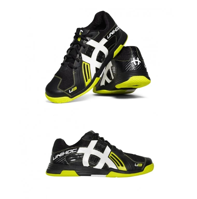 UNIHOC boty U3 Power Black/Lime