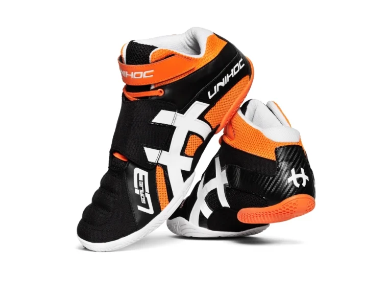 UNIHOC brankářské boty U3 Goalie Neon Orange/Black JR